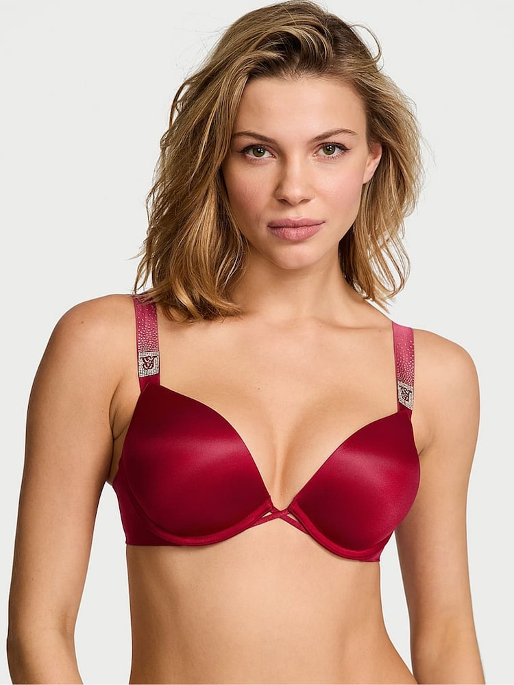 Lakrood - Victoria's Secret bombshell beha met verspreide glinsterende bandjes - Image 1 of 3