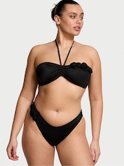 Victoria's Secret Black Bandeau Rosette Bikini Top - Image 3 of 4