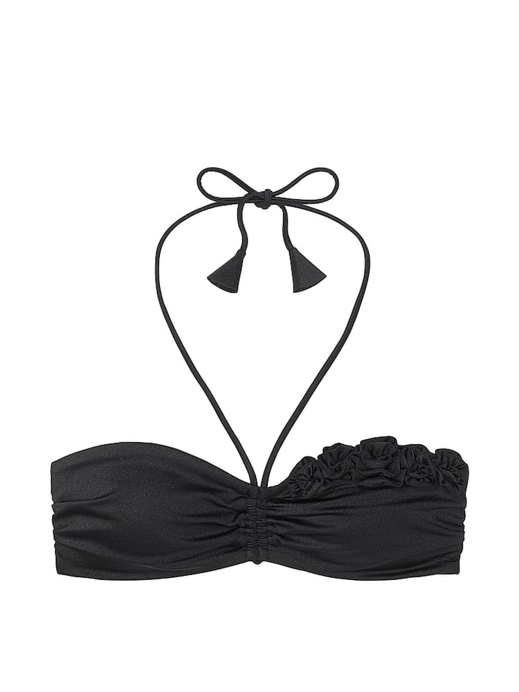 Victoria's Secret Black Bandeau Rosette Bikini Top - Image 4 of 4