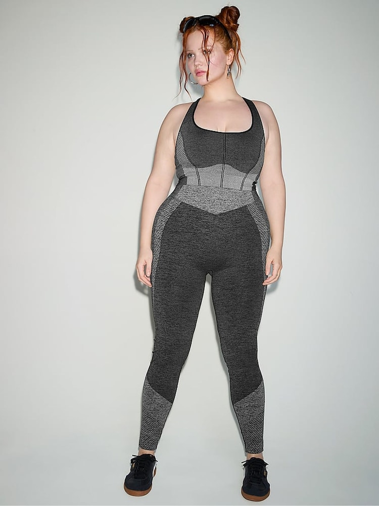 Victoria's Secret PINK Black Marl Seamless Sports Bra - Image 4 of 4