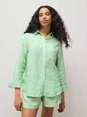 Свободная льняная рубашка в полоску Lacoste - Image 1 of 1