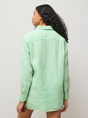Lacoste Oversized Striped Linen Shirt - Image 2 of 5
