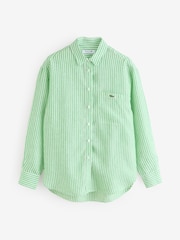 Lacoste Oversized Striped Linen Shirt - Image 5 of 5