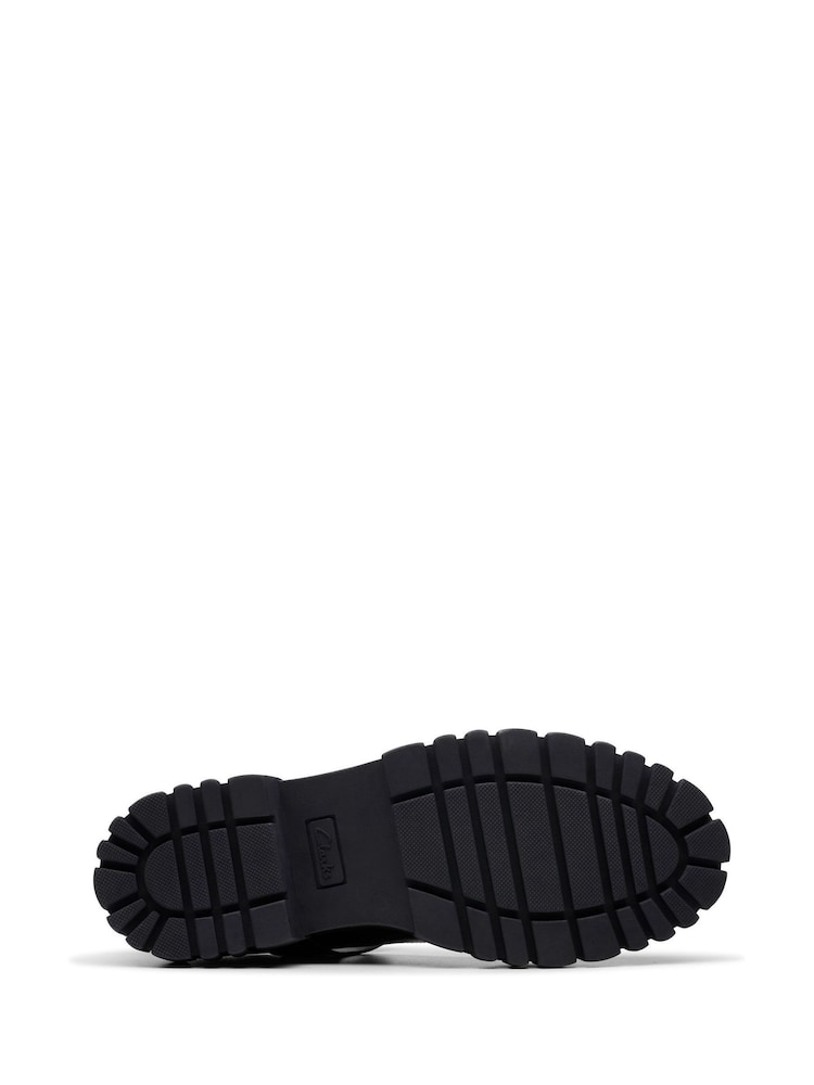 Clarks Black Leather Page Bar Shoes - Image 2 of 7