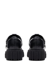 Clarks Black Leather Page Bar Shoes - Image 3 of 7