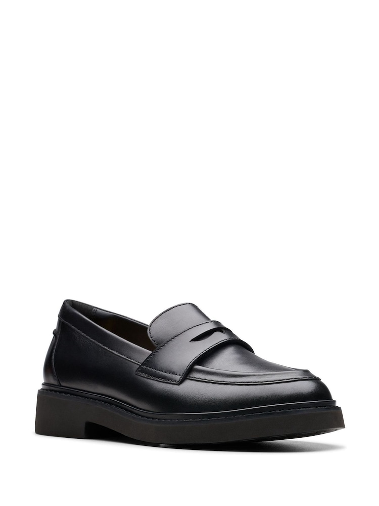 Czarny - Skórzane mokasyny Clarks - Image 3 of 7