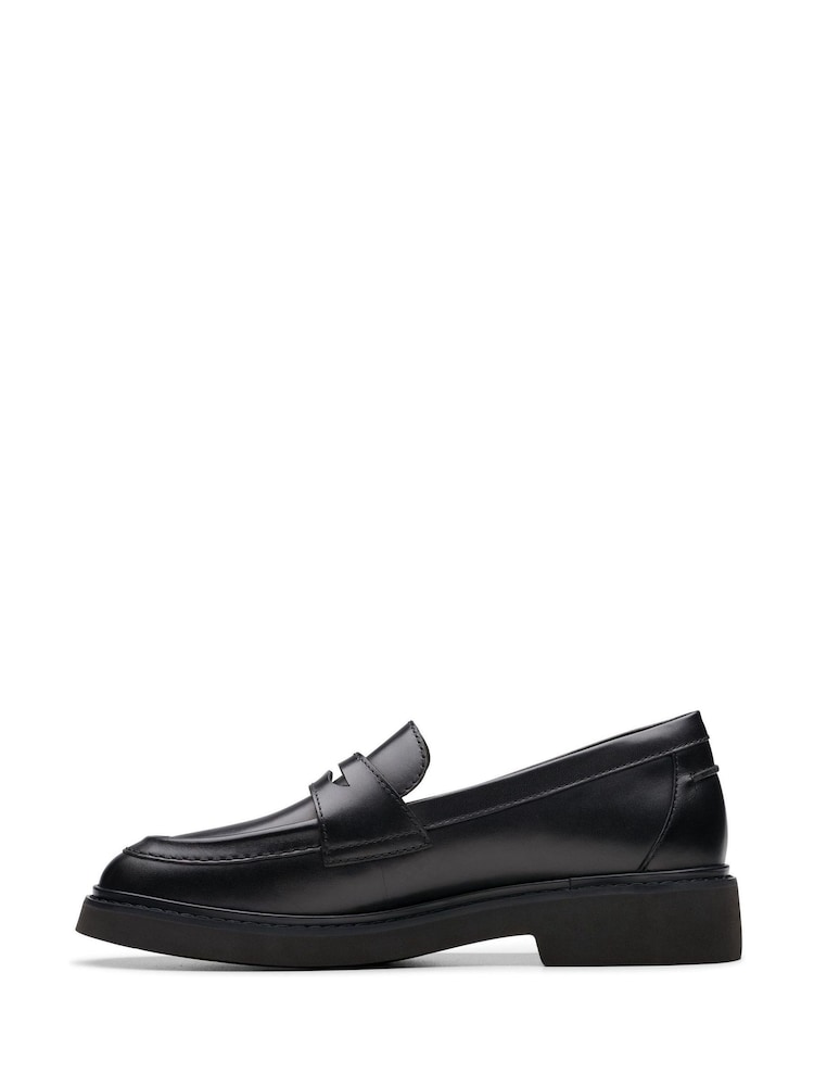 Czarny - Skórzane mokasyny Clarks - Image 6 of 7