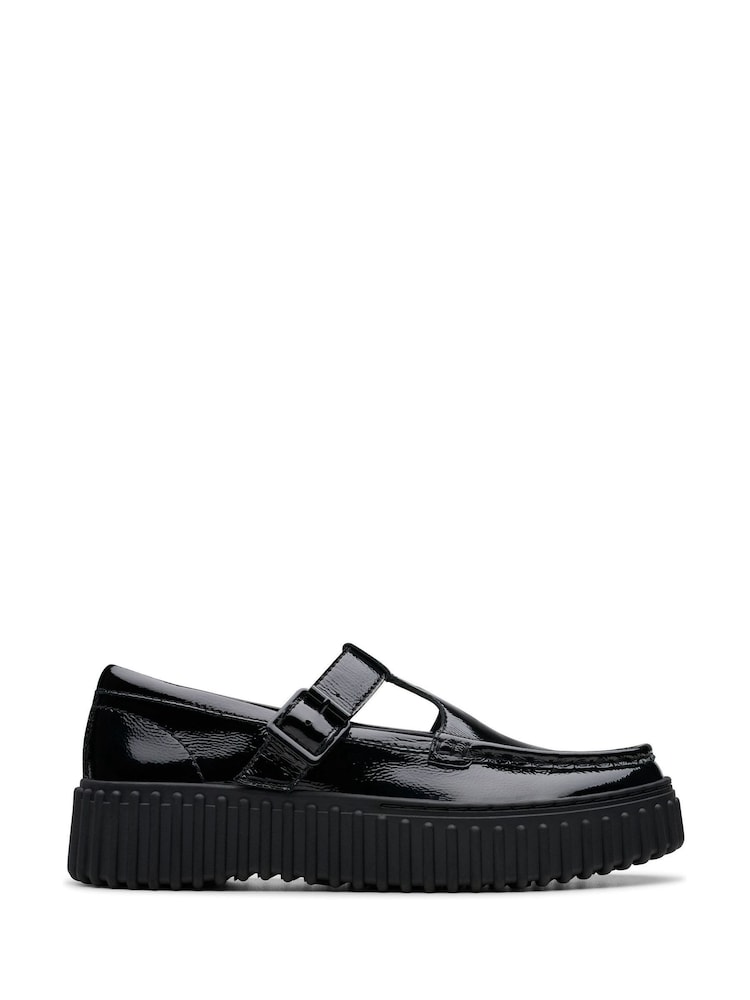 Clarks Black Patent Torhill Bar Shoes - Image 1 of 7