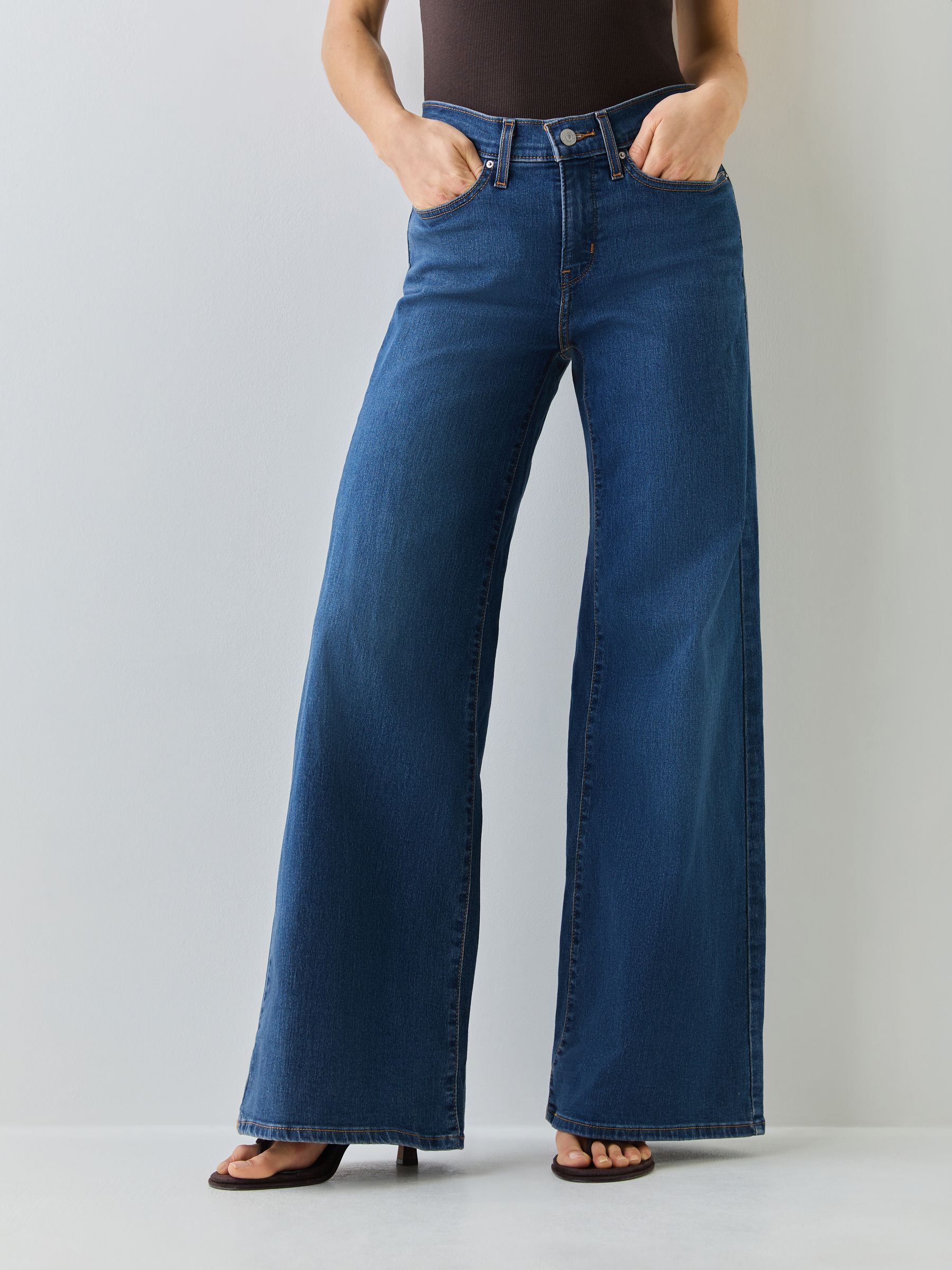 Buy Levi's® Clever Girl Blue 318 Shaping Wide Leg Jeans from the