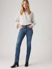 Blauwe golf donker - Levi's® 724™ rechte jeans met hoge taille  - Image 3 of 7