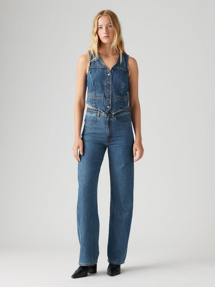 Levi's® Big Yikes Ribcage Wide Leg 100% Cotton Jeans - Image 2 of 6