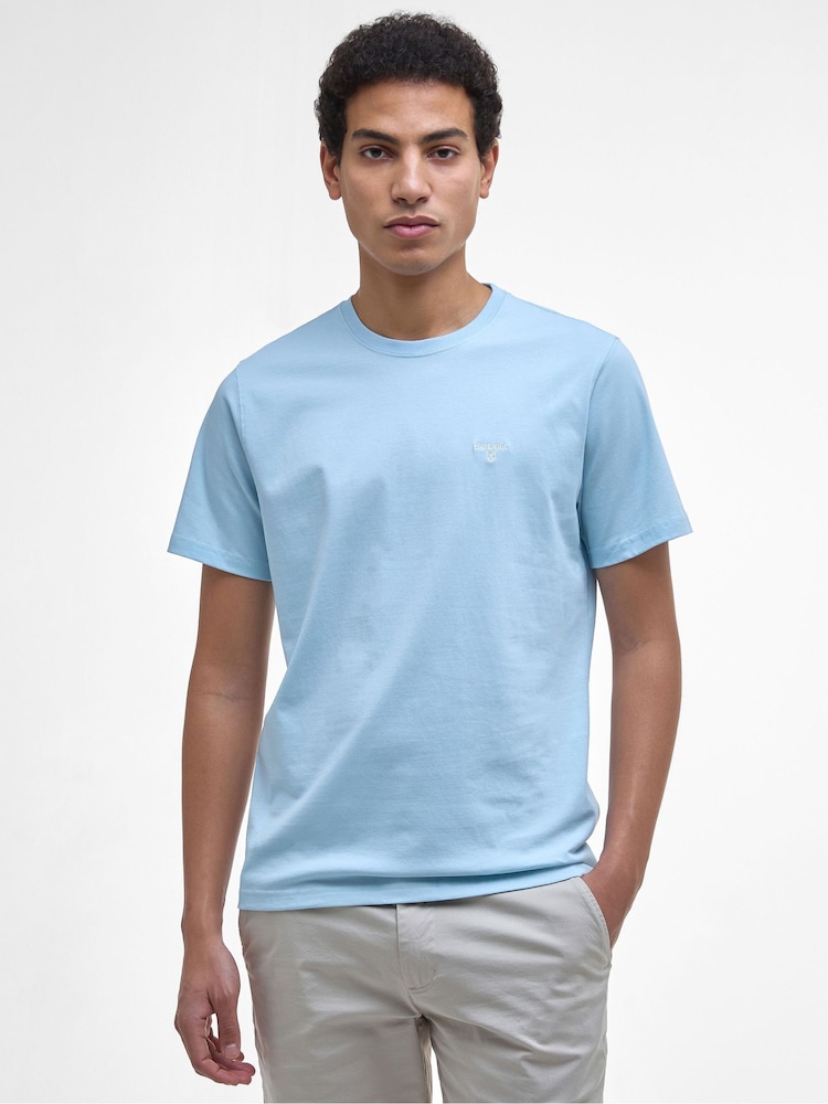 Barbour® Blue Mens 100% Cotton Sports T-Shirt - Image 1 of 6