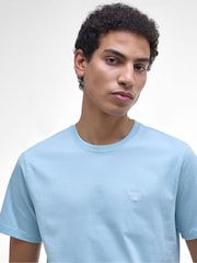 Barbour® Blue Mens 100% Cotton Sports T-Shirt - Image 4 of 6
