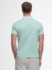 Barbour® Green Ferrybridge Lightweight Tailored Fit 100% Cotton Polo Shirt - Image 2 of 7