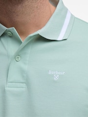 Barbour® Green Ferrybridge Lightweight Tailored Fit 100% Cotton Polo Shirt - Image 5 of 7