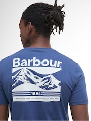 Barbour® Blue 100% Cotton Camber Graphic T-Shirt - Image 4 of 5