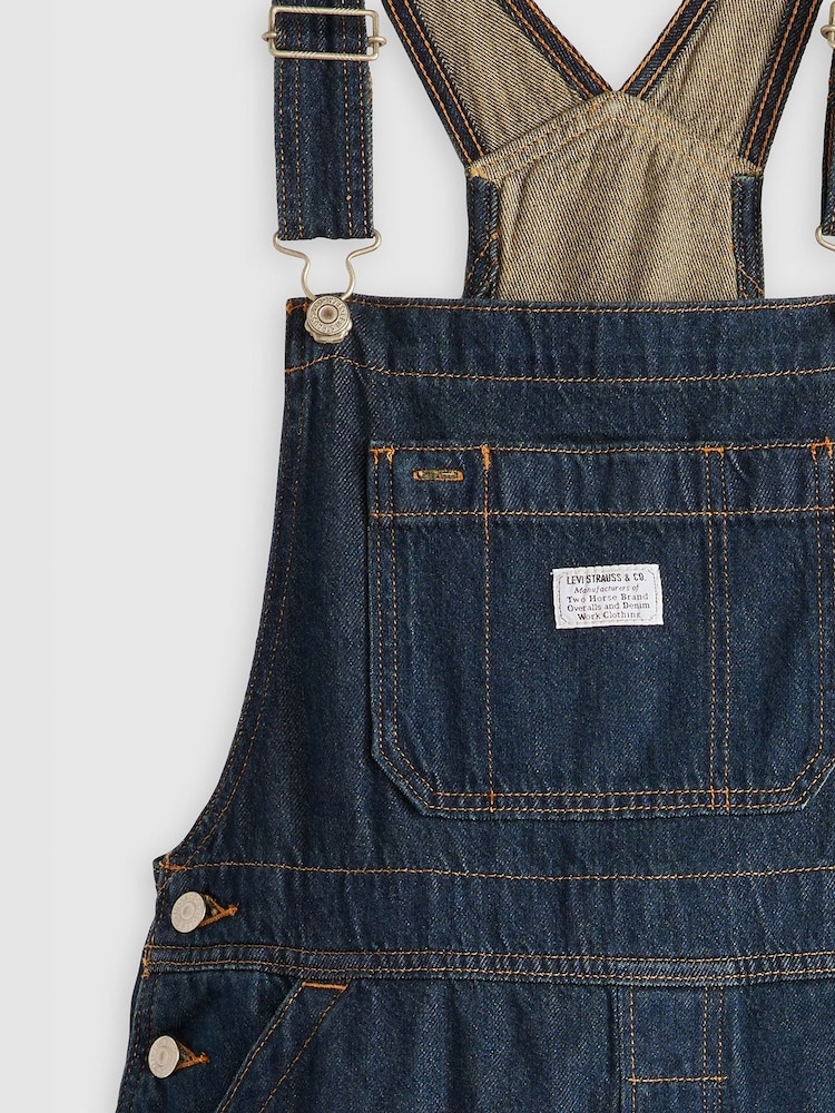 Levi's® XL Denim Wide Leg Overall 100% Cotton Jumpsuit - Imagen 7 de 7