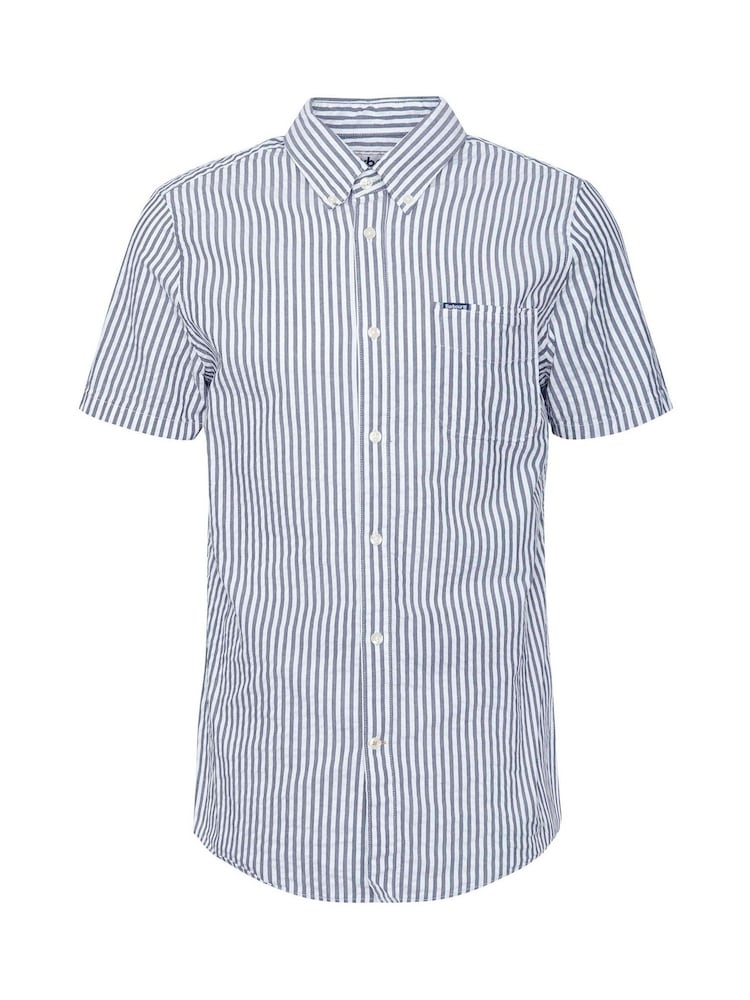 Barbour® Blue 100% Cotton Cresswell Seersucker Summer Fit Shirt - Image 5 of 5