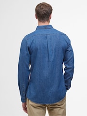 Barbour® Blue 100% Cotton Chambray Crest Tailored Fit Shirt - Image 2 of 6