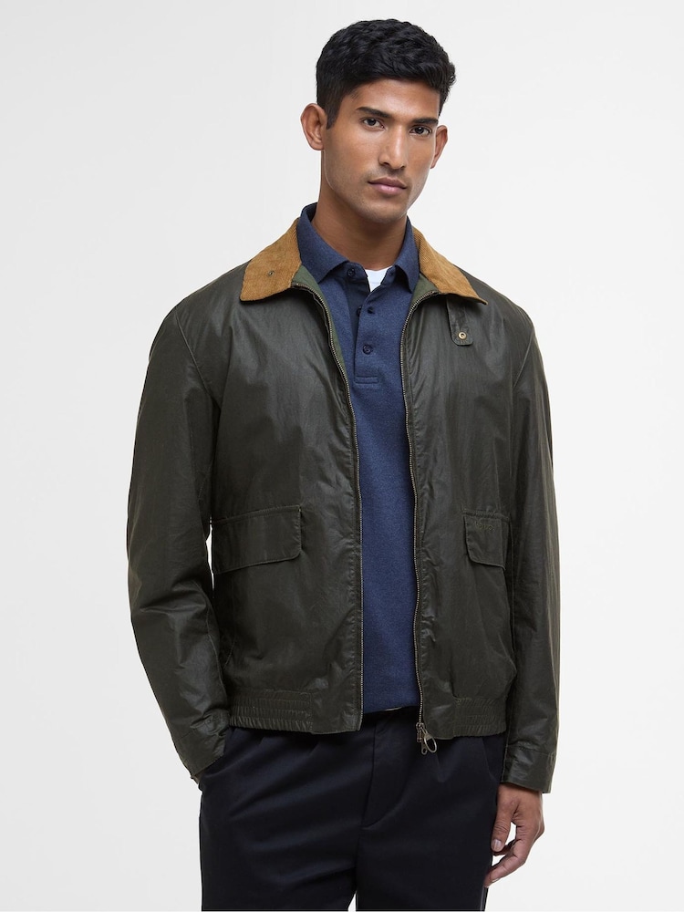 Barbour® Green 100% Cotton Newbury Wax Jacket - Image 1 of 5