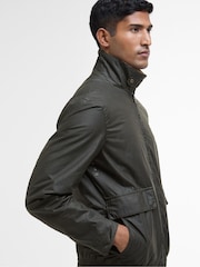 Barbour® Green 100% Cotton Newbury Wax Jacket - Image 3 of 5