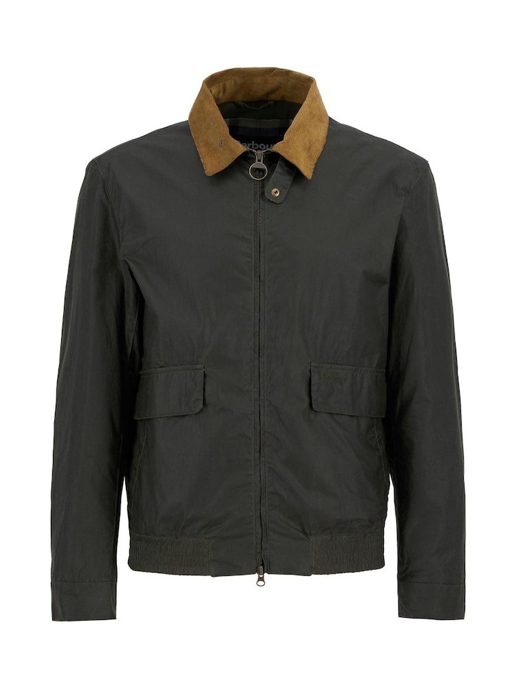 Barbour® Green 100% Cotton Newbury Wax Jacket - Image 5 of 5