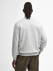 Barbour® Grey Beckhill Quarter Zip 100% Cotton Sweatshirt - Image 2 of 5