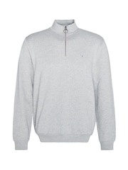 Barbour® Grey Beckhill Quarter Zip 100% Cotton Sweatshirt - Image 5 of 5