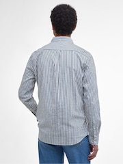Barbour® Blue Cresswell Seersucker Tailored Fit Shirt - Image 2 of 7