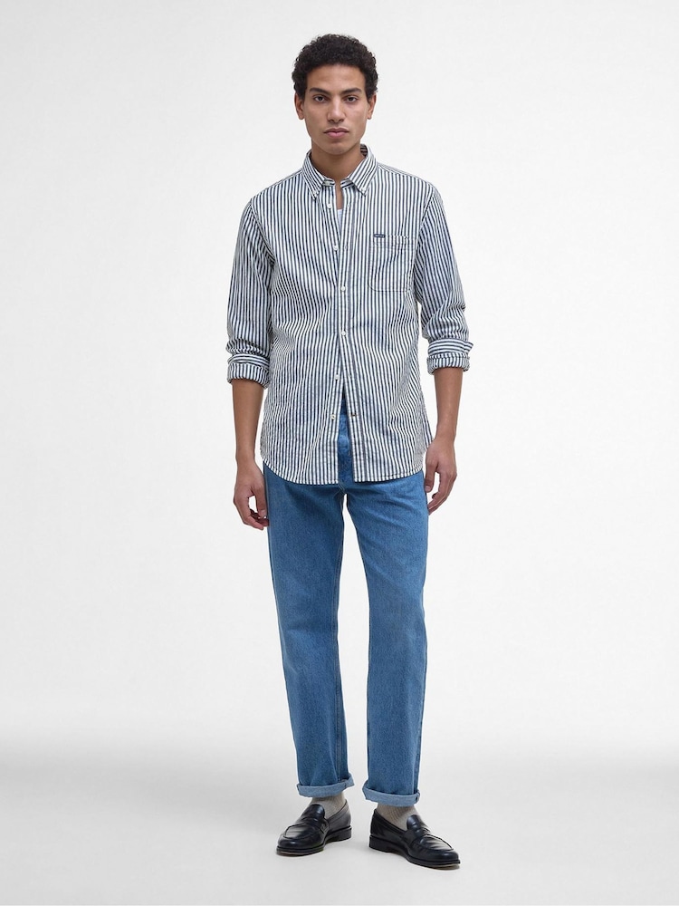 Barbour® Cresswell seersucker maatgesneden overhemd - Image 3 of 7