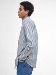 Barbour® Blue Cresswell Seersucker Tailored Fit Shirt - Image 4 of 7