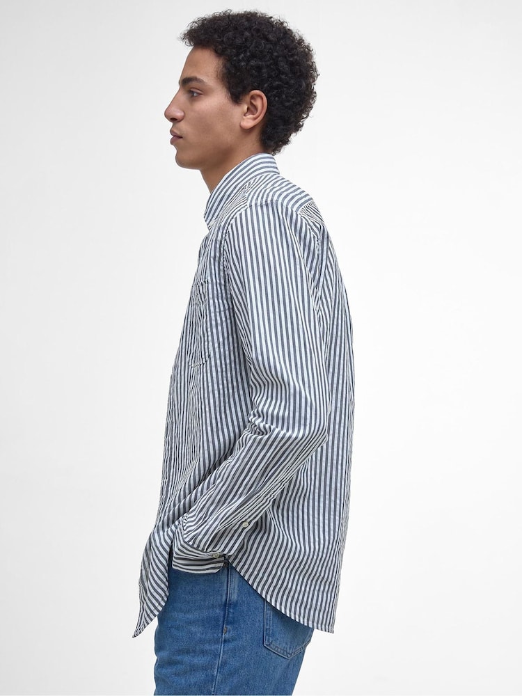 Barbour® Cresswell seersucker maatgesneden overhemd - Image 4 of 7