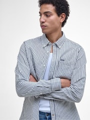 Barbour® Blue Cresswell Seersucker Tailored Fit Shirt - Image 5 of 7