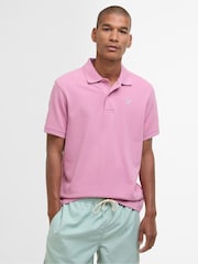 Barbour® Pink 100% Cotton Classic Polo Shirt - Image 1 of 5