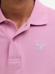 Barbour® Pink 100% Cotton Classic Polo Shirt - Image 4 of 5
