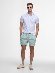 Barbour® White Ferrybridge Lightweight Tailored Fit 100% Cotton Polo Shirt - Image 3 of 7