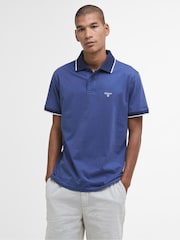 Barbour® Blue Cornsay 100% Cotton Polo Shirt - Image 1 of 6
