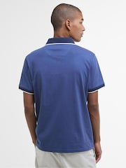 Barbour® Blue Cornsay 100% Cotton Polo Shirt - Image 3 of 6