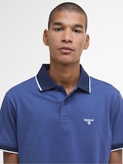 Barbour® Blue Cornsay 100% Cotton Polo Shirt - Image 4 of 6