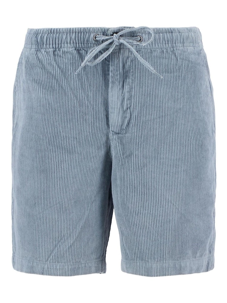 Barbour® Lead Blue 100% Cotton Washed Cord Relaxed Shorts - Image 5 of 5
