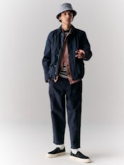 Barbour® Blue 100% Cotton Utility Casual Chore Jacket - Image 5 of 9