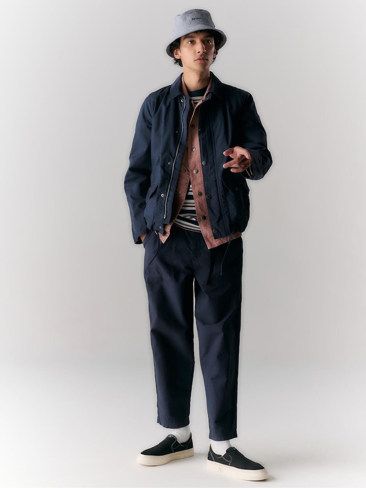 Barbour® Blue 100% Cotton Utility Casual Chore Jacket - Image 5 of 9