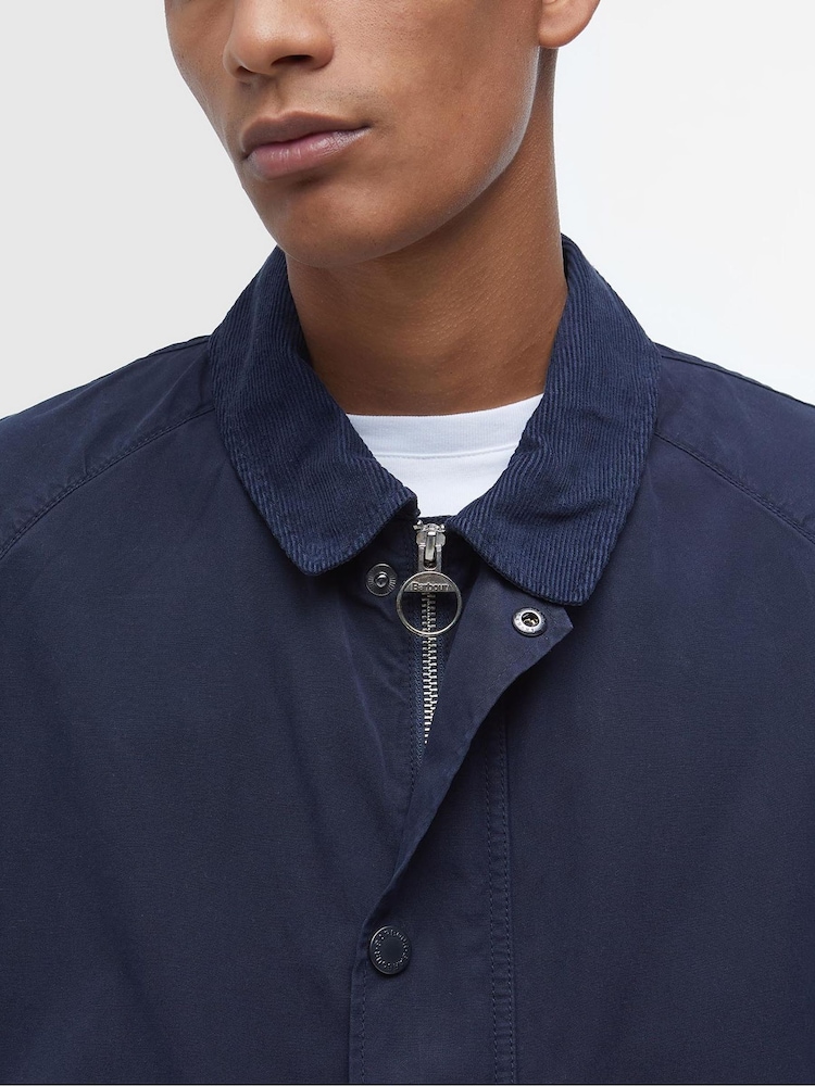 Barbour® Blue 100% Cotton Utility Casual Chore Jacket - Image 7 of 9