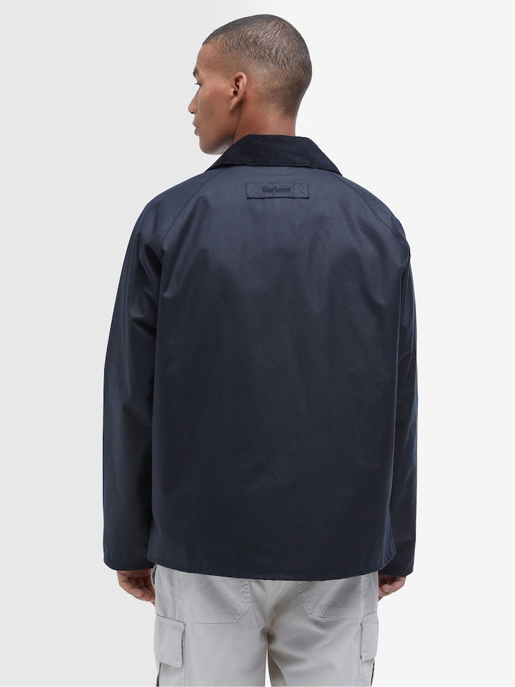 Barbour® Blue 100% Cotton Utility Spey Wax Jacket - Image 2 of 7