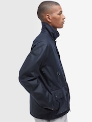 Barbour® Blue 100% Cotton Utility Spey Wax Jacket - Image 4 of 7
