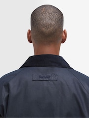 Barbour® Blue 100% Cotton Utility Spey Wax Jacket - Image 6 of 7