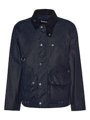 Barbour® Blue 100% Cotton Utility Spey Wax Jacket - Image 7 of 7