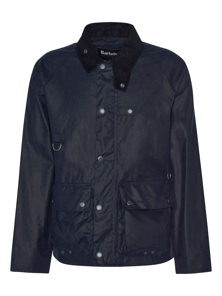 Barbour® Blue 100% Cotton Utility Spey Wax Jacket - Image 7 of 7