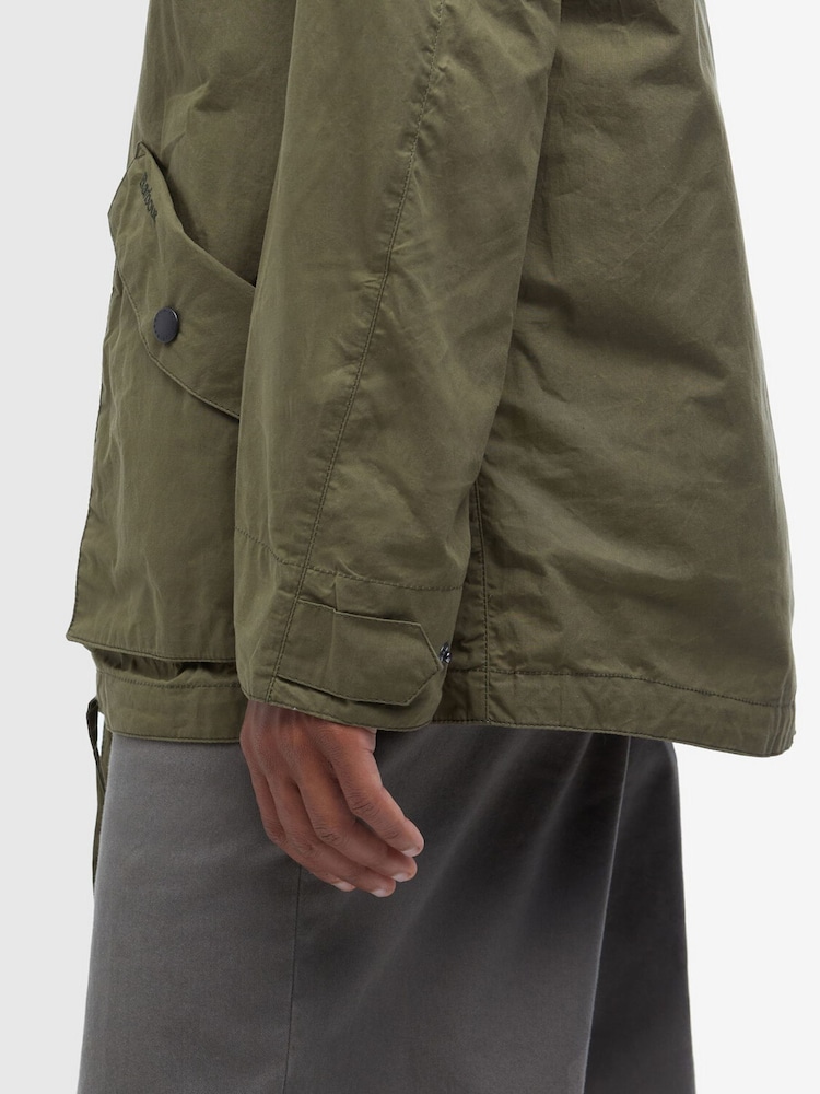 Barbour® Green 100% Cotton Re-Engineered Endurance Casual Jacket - Image 7 of 8