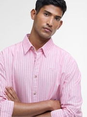 Barbour® Pink 100% Cotton Fenfield Oxford Stripe Relaxed Fit Shirt - Image 1 of 6